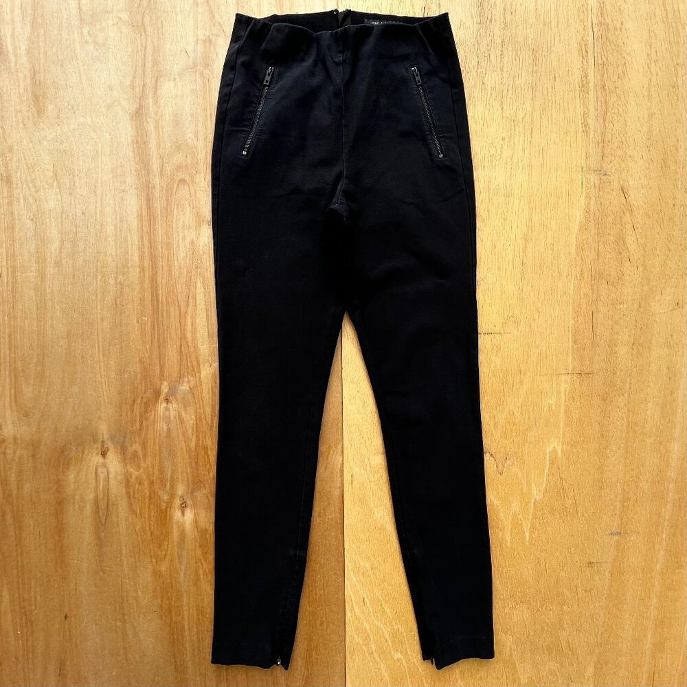 RAG & BONE SIMONE HIGH RISE SKINNY PANTS WOMEN’S sz 6 Black Ankle Zip